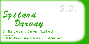 szilard darvay business card